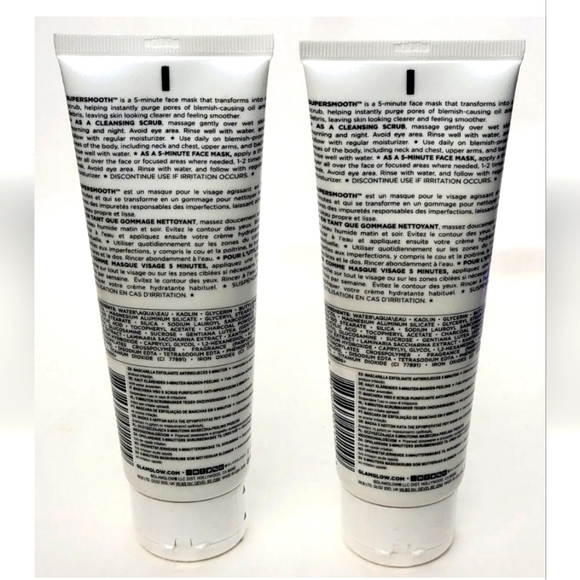 2 pk GLAMGLOW SUPER SMOOTH Blemish Clearing 5-minute Mask to Scrub 4.2 fl oz - Picture 3 of 4